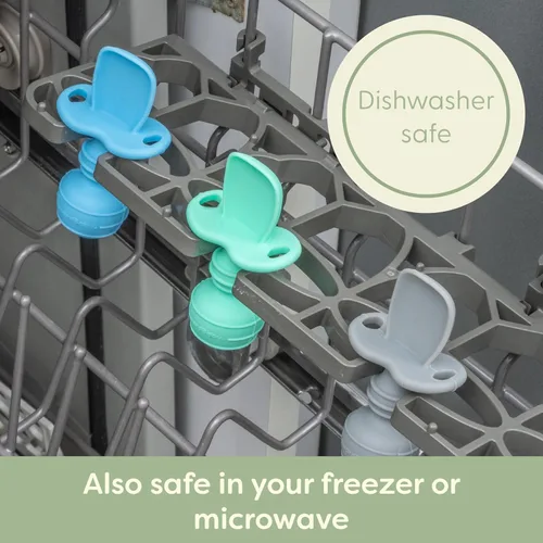 Miniatura 6 de UpwardBaby Cuchara de autoalimentación – Barrera antiestrangulamiento – Cucharas de silicona para bebés pequeños utensilios para el hogar y viajes