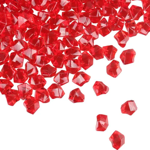 Miniatura 10 de PMLAND Rocas de hielo falsas transparentes – 550 piezas de gemas acrílicas grandes de color azul claro diamantes de plástico triturados, 3 libras