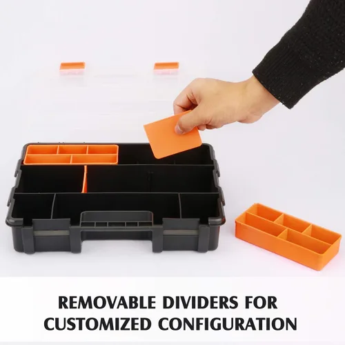 Miniatura 4 de MIXPOWER Juego de 4 piezas de cajas de herramientas y organizadores de piezas, almacenamiento versátil y duradero, separadores de plástico
