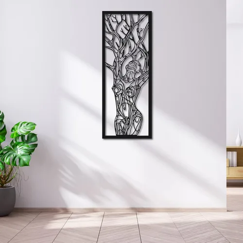 Arte minimalista para mujer, árbol de la vida, decoración de pared de metal, decoración de metal para el hogar, colgar en la pared, decoración de