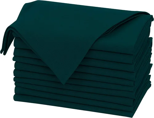 Miniatura 48 de Ruvanti Juego de 12 servilletas de lino de 18 x 18 pulgadas, servilletas de mezcla de lino de algodón, lavables, suaves y reutilizables, para bodas