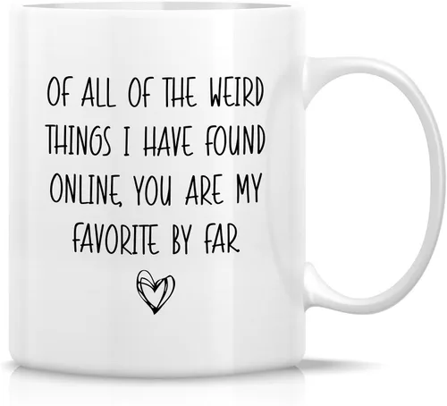 Miniatura 58 de Retreez - Taza divertida con texto en inglés "Once in A While Someone Amazing Comes Along", 325 ml, tazas de café de cerámica, regalos de cumpleaños