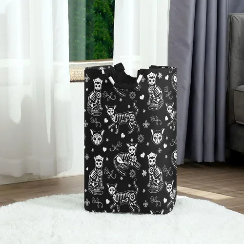 Miniatura 11 de Cesta de lavandería plegable de araña de Halloween con asas acolchadas, impermeable, duradera, cesta de almacenamiento para juguetes, organizador
