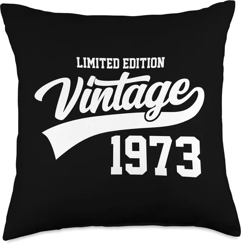Miniatura 4 de Limited Edition Vintage 1973 50th Birthday Year Retro Sports Throw Pillow