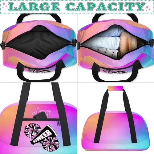 Miniatura 5 de Bolsa deportiva personalizada para niñas, bolsa de gimnasio personalizada para niños, bolsa de lona de viaje personalizada con nombre, bolsas de fin