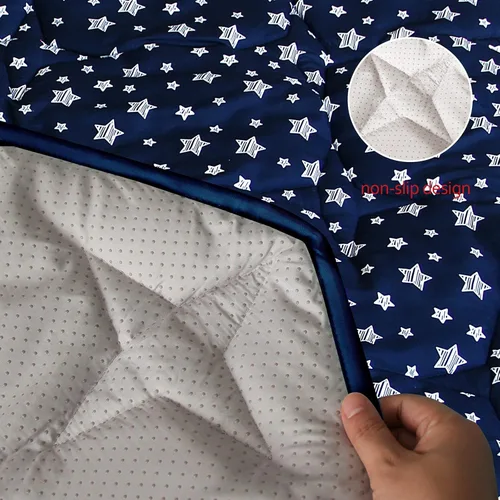 Miniatura 3 de Tapete para Corralito de 8 Paneles Azul Marino Compatible con Regalo My Play Deluxe Extra Grande Patio de Juegos Portátil, Almohadilla