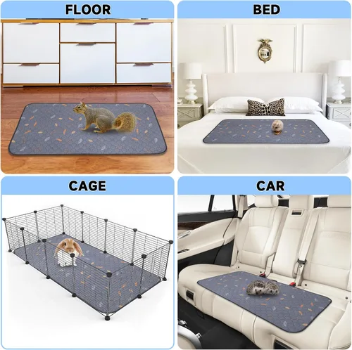 Miniatura 4 de Sunheir - Almohadillas lavables reutilizables orina de cobayas, forros impermeables absorbentes para jaulas cobayas conejos conejillos de indias