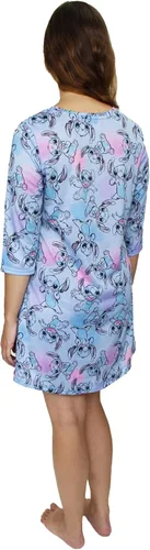 Miniatura 3 de Disney Lilo & Stitch - Pijama de manga 34 para mujer, Azul Patchwork