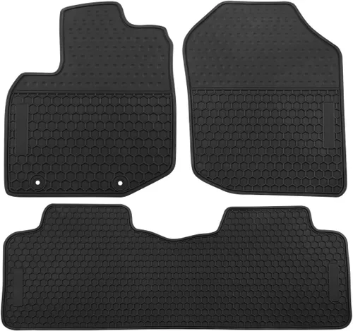 Miniatura 14 de Alfombrillas de coche a medida para Honda Odyssey 2018-2025, resistentes a todo tipo de clima, de goma, revestimientos de suelo para auto, Todo negro
