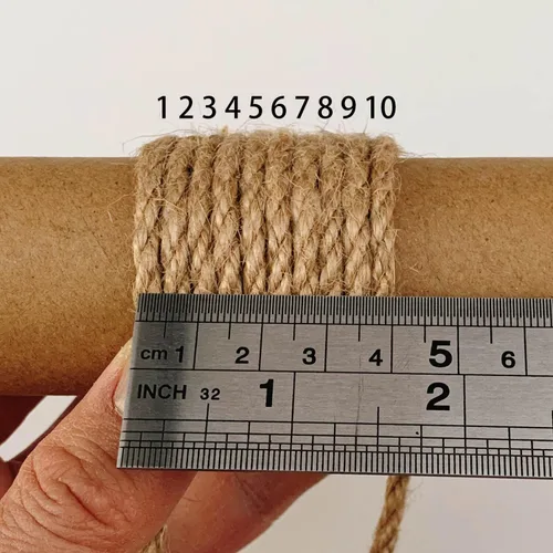 Miniatura 2 de Cuerda de yute fuerte de 0.157 pulgadas de grosor, 328 pies, cuerda de yute duradera para aplicaciones de jardinería (0.157 in, 328 pies)