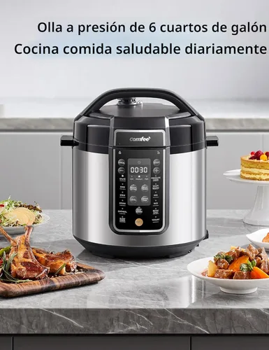 Miniatura 8 de COMFEE' Olla de Presion Olla de Presion olla antiadherente para yogur, olla arrocera de olla de cocción lenta, olla de cocción lenta y vaporera