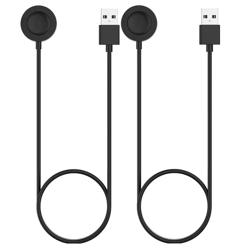 RuenTech Cargador compatible con Fossil Gen 6, cargador magnético rápido, cable de carga de 3.3 pies para Fossil Gen 6 de 1.732 in/1.654 in (2 negro)