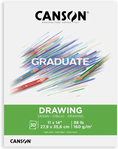 Miniatura 12 de Canson Bloc de dibujo para graduados, plegable, 9 x 12 pulgadas, 30 hojas Papel de artista para adultos y estudiantes, dibujo, bocetos y diario