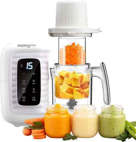 Miniatura 10 de MOMYEASY Procesador de Alimentos para Bebés, Procesador Multifunción Picador Triturador, Vaporizador de Alimentos para Bebés y Licuadora de Puré