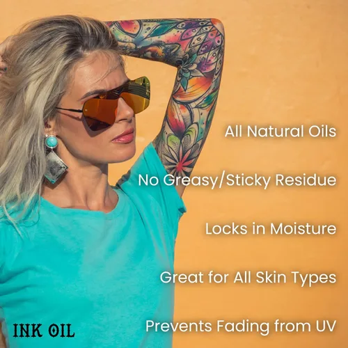 Miniatura 6 de Ink Oil Aceite orgánico para tatuajes para curación, loción natural para cuidado posterior de tatuajes con aceites esenciales de grado terapéutico