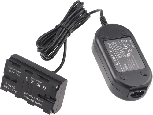 Miniatura 6 de FocusFoto Cable adaptador de fuente de alimentación de CA + batería ficticia NP-F, acoplador de CC para Sony NP-F550 NP-F570 NP-F970 para alimentar