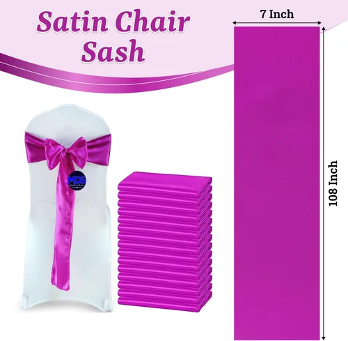 Miniatura 136 de mds - Lote de 10 lazos de satén para sillas de boda y eventos, para decoración de fiestas, 30 colores, Satin, 10 Verde oliva