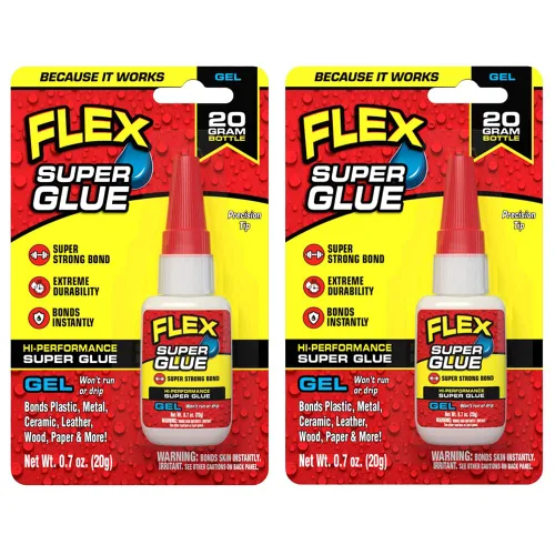 Miniatura 20 de Flex Super Glue Líquido, Botella de 20 Gramos, Pack de 2, Transparente, Enlace Instantáneo, Secado Rápido, Adhesivo de Cianoacrilatos, Punta