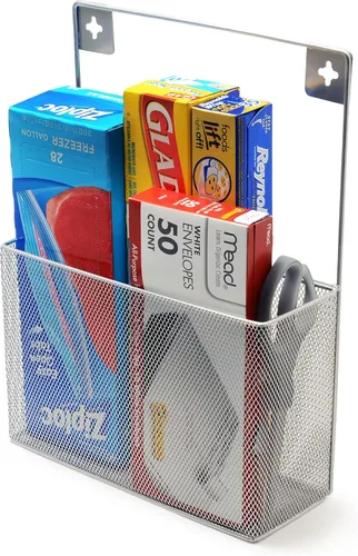 Miniatura 4 de YBM HOME Organizador de malla plateada para despensa, tamaño de estante envolvente 10 1/2 x 14 1/2 x 4 pulgadas 1154 (1)