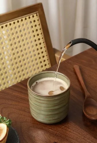 Miniatura 6 de Tazas de té japonesas de cerámica retro, tazas de café y tazas de agua, adecuadas para restaurantes, hogares y oficinas, azul.