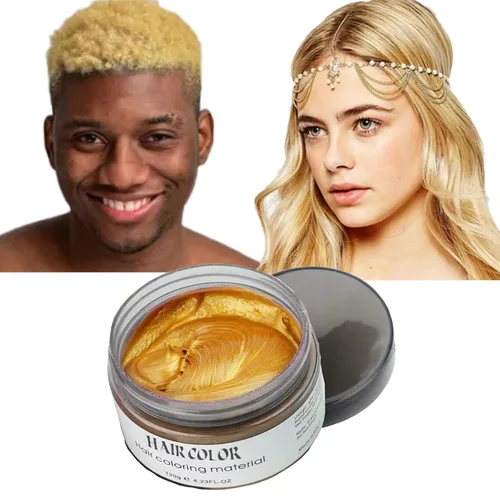 Cera para teñido temporal del cabello, 4.23 onzas, spray de color dorado para el cabello, spray de color para el cabello, cera de color de cabello