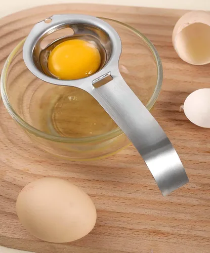 Miniatura 6 de Lexenic Separador de huevos de acero inoxidable, paquete de 2, accesorio de cocina prémium para cocinar y hornear de precisión, yema de huevo