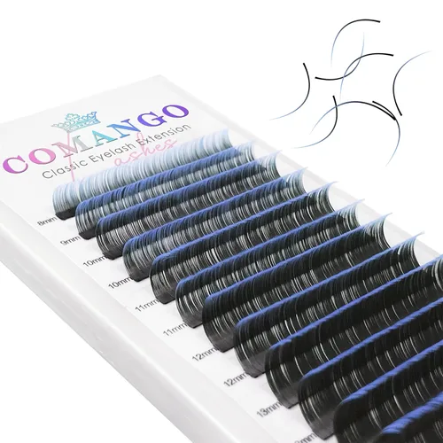 Miniatura 26 de CoMango Easy Fan - Extensiones de pestañas rizadas C/D de 0.05/0.003 in, pestañas de volumen que florecen automáticamente, color negro mate 2D-20D