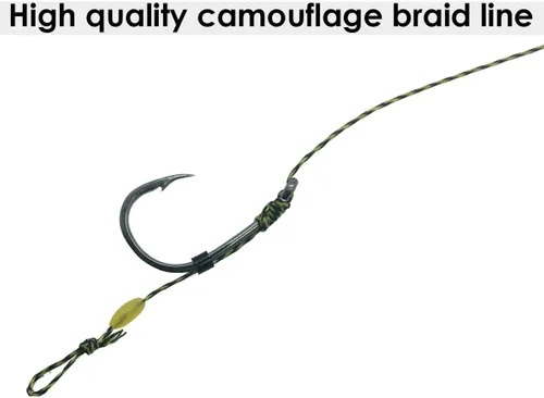 Miniatura 5 de YOTO Equipo de pesca de carpa, 24 piezas, equipo de pesca de carpa con gancho ancho de hueco, kit de pesca de carpa con accesorios de carpa, 24