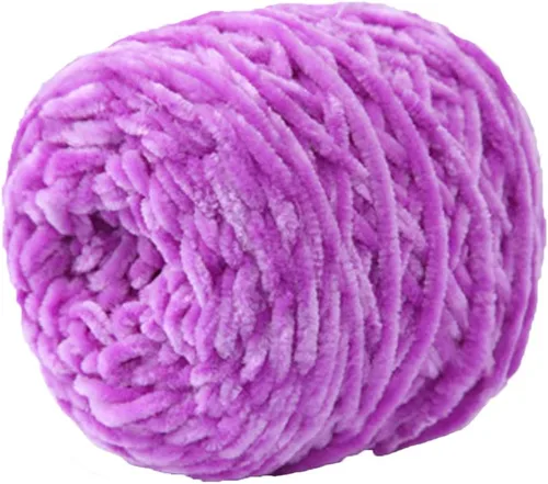 Miniatura 13 de Hilo de punto grueso negro, hilo de terciopelo de felpilla, hilo de chenilla gruesa 100% poliéster, tejido de brazo, tejido a mano, tejido
