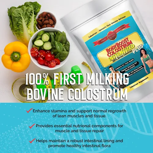 Miniatura 6 de BodyBoost Calostro instantáneo, 100% calostro bovino, suplemento de refuerzo inmunológico con inmunoglobulina y lactoferrina, súper alimento