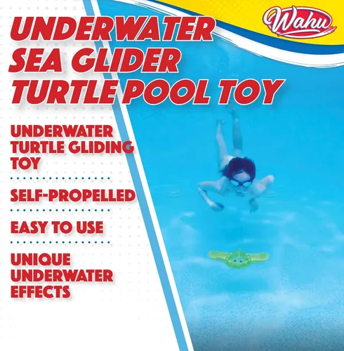 Miniatura 2 de WAHU Sea Gliders - Juguete de tortuga subacuática para piscina con chorro autopropulsado y aletas ajustables, juguete de buceo en piscina que se