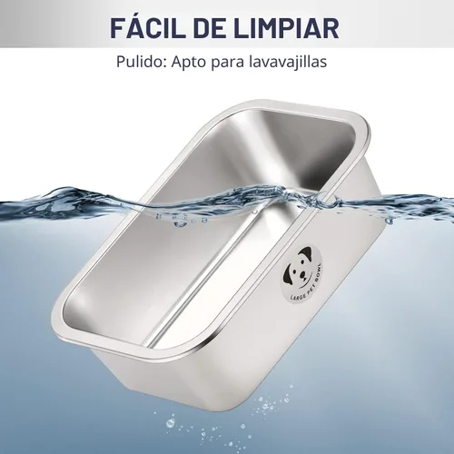 Miniatura 5 de Cuencos de Acero Inoxidable para Perros Grandes, Cuencos de Alimento de Perro de Metal de Alta Capacidad, Cuenco de Comida y Agua para Perros Acero