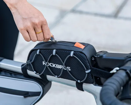 Miniatura 8 de ROCKBROS Bolsa de Tubo Superior para Bicicleta Bolsa de Marco Frontal para Bicicleta Accesorios para Bicicleta Compatible con iPhone 14/13/12 Pro