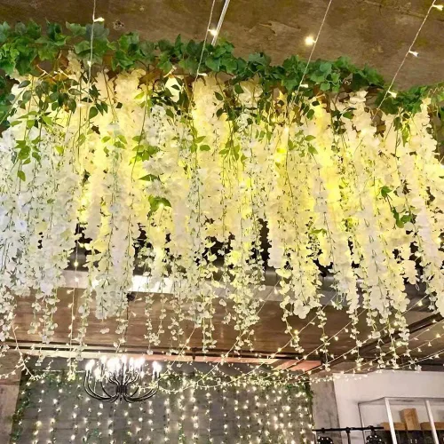 Miniatura 3 de Paquete de 40 guirnaldas de vides de flores de glicina, cuerdas de flores artificiales de 3.75 pies, flores colgantes falsas, flores de guirnalda