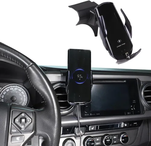 Miniatura 15 de Lcojicep Soporte de teléfono para consola central de automóvil compatible con Toyot@Tacoma 2016-2022, control central, navegación, lado izquierdo
