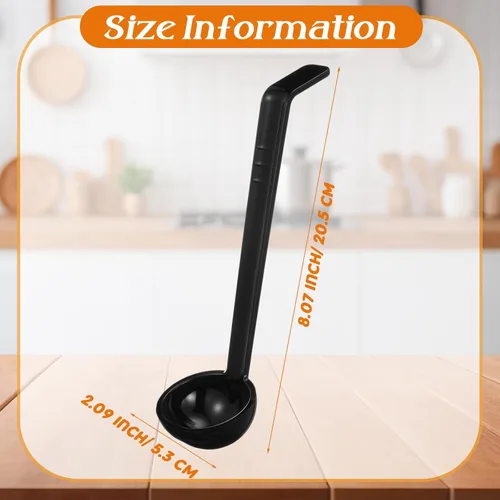 Miniatura 3 de Tioncy 10 cucharones pequeños de 1 onza de 7.1 pulgadas para servir salsa, sopa, aderezo, ponche, salsa, cóctel, jugos de frutas, cuchara