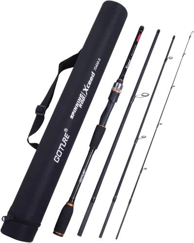 Miniatura 9 de Goture Cañas de Pescar de Viaje, Caña de Pescar de 4 Piezas con Estuche/Bolsa, Caña de Casting/Spinning, Caña Baitcasting Ultraligera de 7 Pies