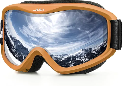 Miniatura 10 de Juli - Gafas de esquí, snowboard y patinaje, para hombres y mujeres Marco blanco naranja (vlt 13%) lente