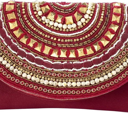 Miniatura 8 de Aheli Bolsos de mano indios para mujer, bolsos de noche hechos a mano para boda, fiesta nupcial