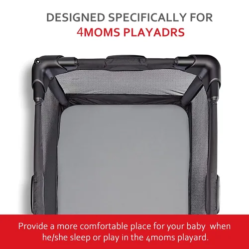 Miniatura 5 de Pack and Play Sábanas ajustadas, compatibles con 4moms Breeze Plus Playard & Breeze GO Playard, funda de algodón Pack and Playard, gris, 40 x 28