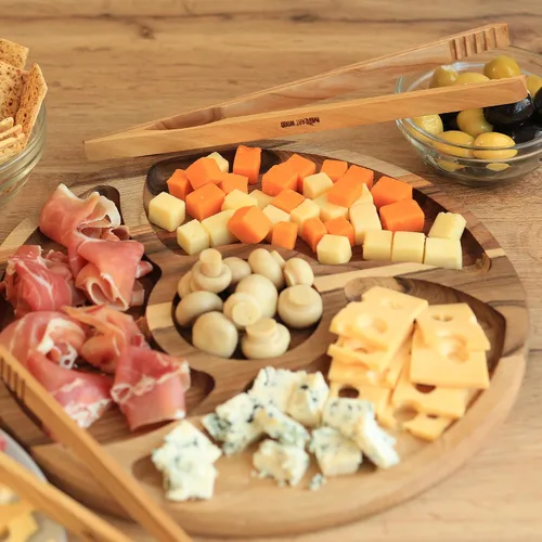 Miniatura 8 de 4 pinzas de madera para tostadora, utensilios de cocina de madera de fresno de 10 pulgadas, fácil de agarrar, diseño antideslizante para tostadas