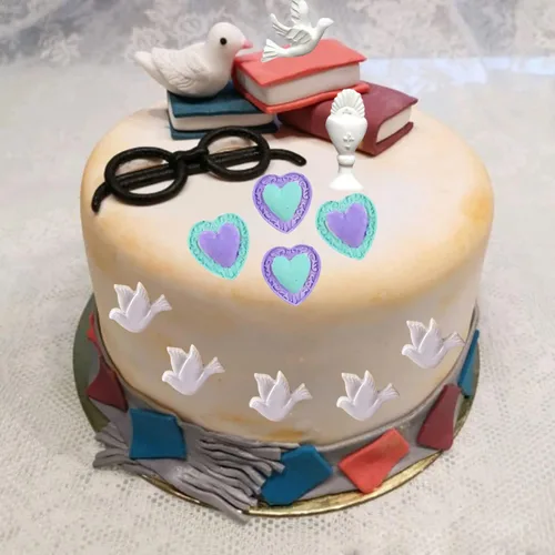 Miniatura 5 de Mujiang Molde de silicona de comunión para fondant de paloma, molde de caramelo con manos rezando para decoración de pasteles, pasta de goma