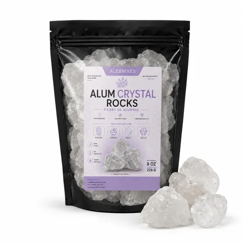 | Rocas de piedra de alumbre | Bloques de cristal de alumbre blanco | Piedra De Alumbre Natural Entera | Desodorante natural y antitranspirante |