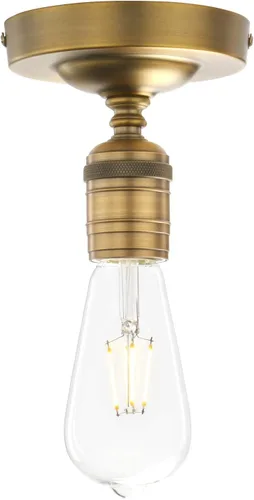 Phansthy Lámpara de techo semiempotrada, lámpara industrial vintage cerca del techo, lámpara colgante de techo para dormitorio, cocina, sala de