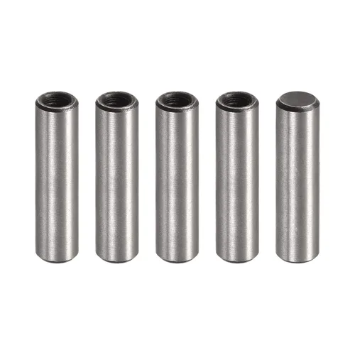 Miniatura 12 de uxcell Pasador de rosca interna M5 5 unids 0.315x0.630 in biselado plano acero al carbono cilíndrico pin cama estantería dispositivos metálicos