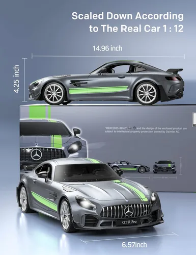 Miniatura 2 de MIEBELY Coche de Control Remoto, Mercedes Benz 1/12 Escala Oficial Autorizado GT R Pro Coches RC 7.4V 900mAh Batería Recargable 2.4Ghz Coches RC