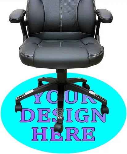 Miniatura 100 de Tapete redondo personalizado para silla de escritorio de oficina, diseño de tu propio logotipo de foto, texto, alfombrillas circulares