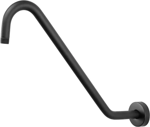 Miniatura 9 de NearMoon Brazo de extensión de ducha en forma de J, extensor de altura de cabezal de ducha de acero inoxidable con brida, diseño de tubo elevador