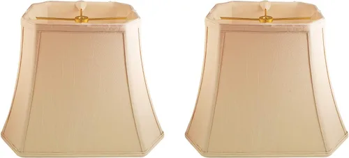 Miniatura 18 de Royal Designs, Inc. Pantalla de Lámpara Rectangular con Esquinas Cortadas, DBS-710-11BG, 6 x 11 x 8, Beige