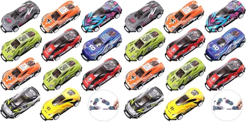 Miniatura 9 de ArtCreativity Coches de carreras con tapa para niños, juego de 12 autos de juguete en 8 diseños, mini autos de carreras fundidos a presión